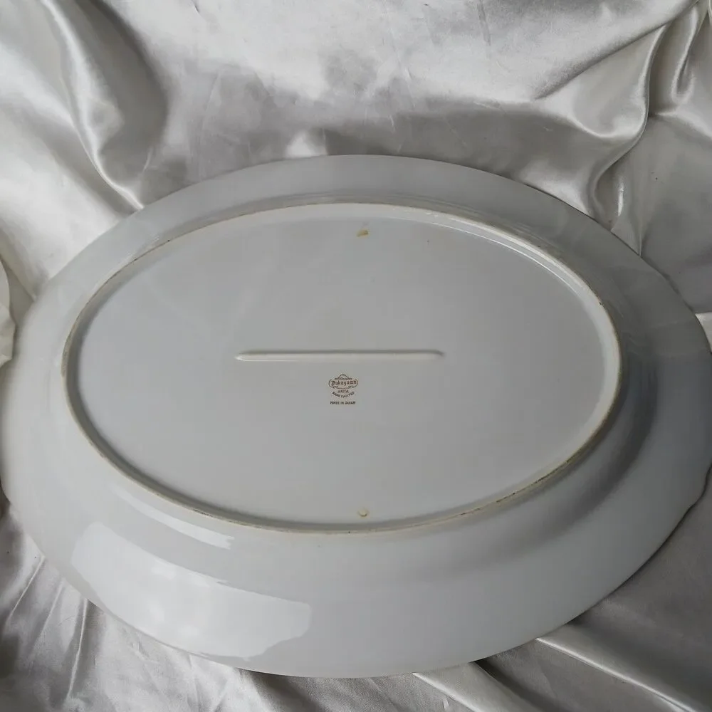 VINTAGE RARE FUKAGAWA ARITA HAND PAINTED 2 PLATTERS AND 1 SERVING BOWL LOT